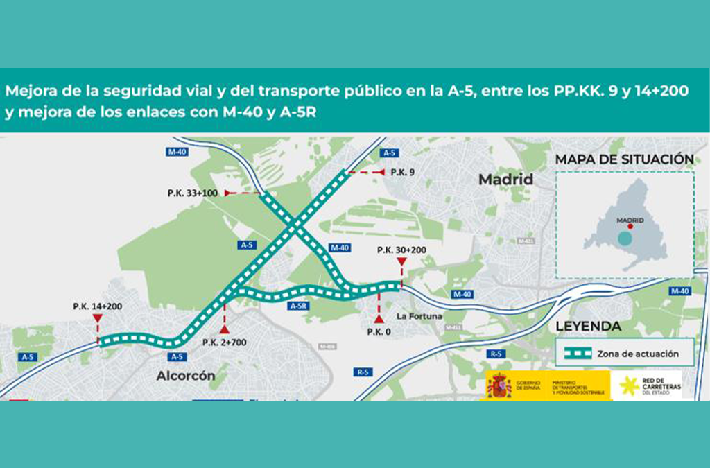 Obra nueva en Leganés y Carabanchel con terrazas panorámicas y mejoras viales A-5